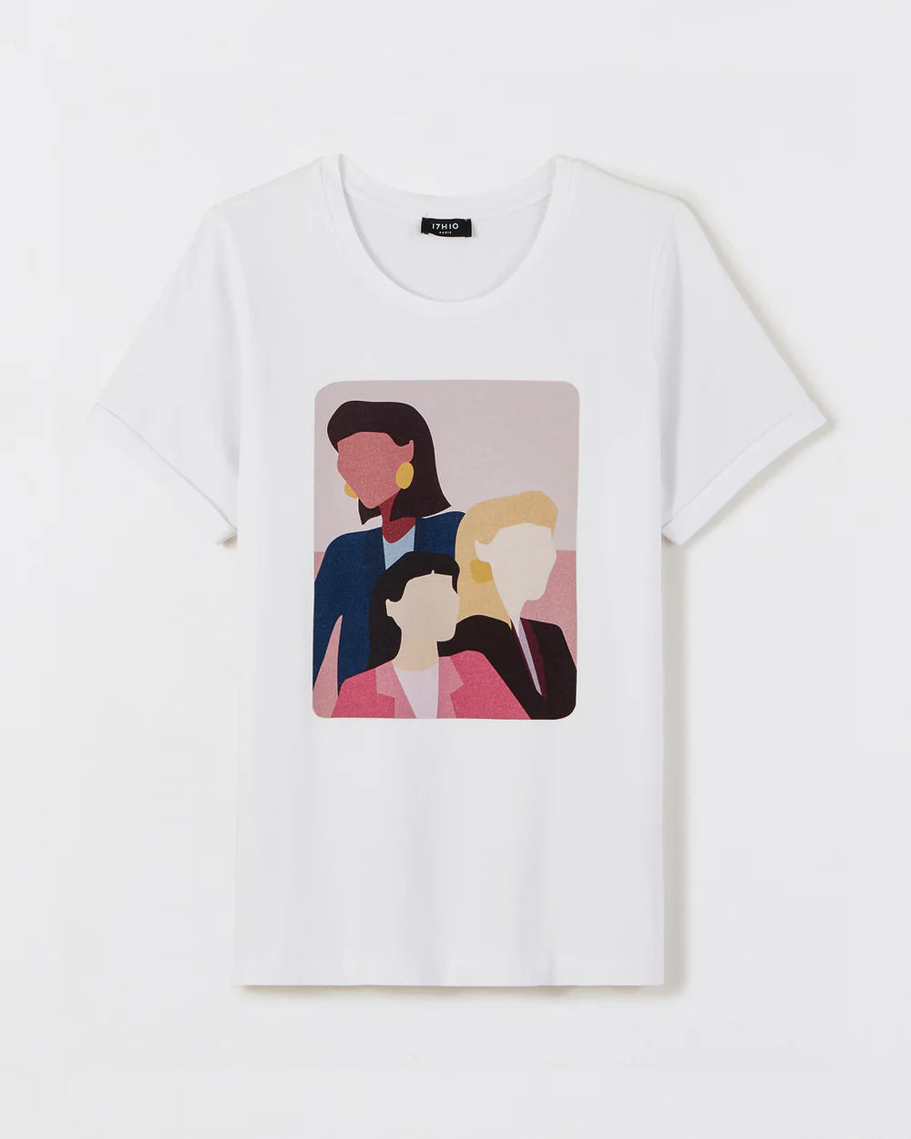 Baumwoll-T-Shirt "L'union fait la femme"